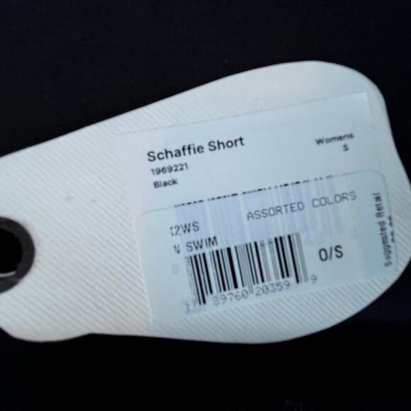 prAna Schaffie Swim Shorts Womens Small Black Stretch Pocket Drawstring Recycled - Picture 8 of 12